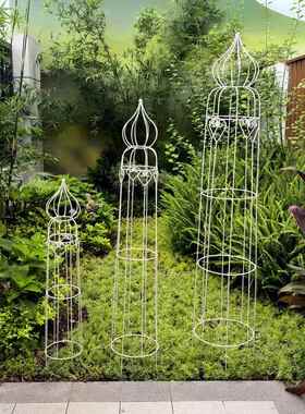 欧式园艺栽花PJ2000铁支架花盆架艺铁线莲立体爬藤支架盆立式架攀