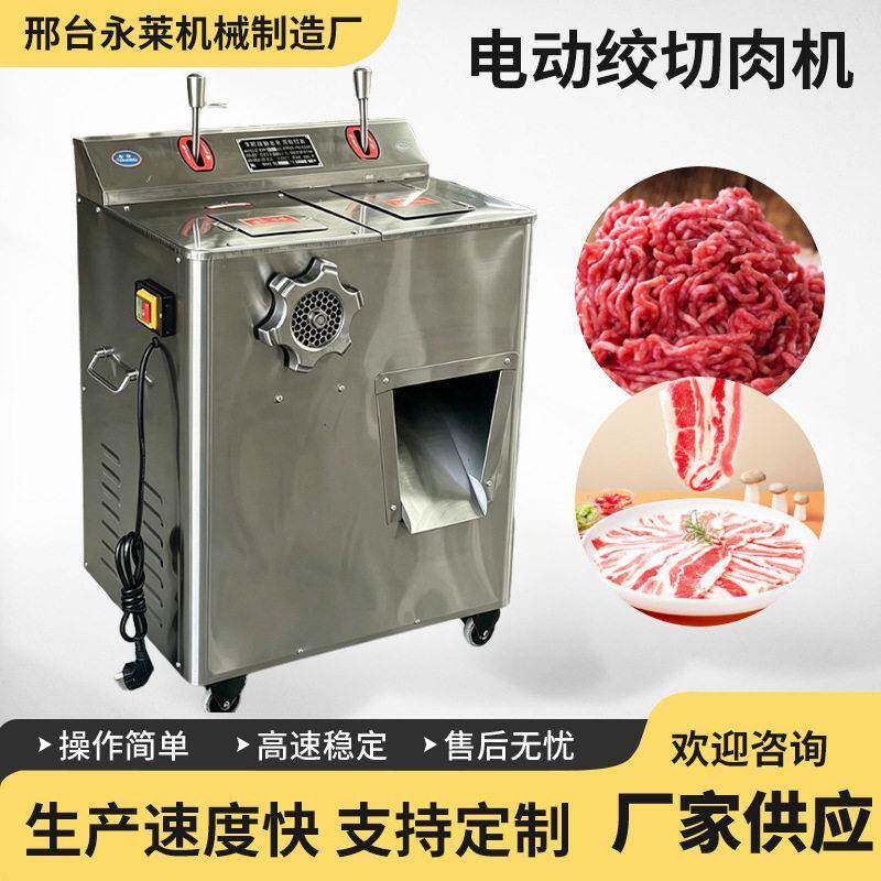 全自动商用不锈钢绞切机多功能鲜肉鱼肉切碎机绞肉机切片切丝通用