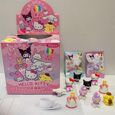 Sanrio Blind Box Doll Eraser Cartoon Cute Hello Kitty My