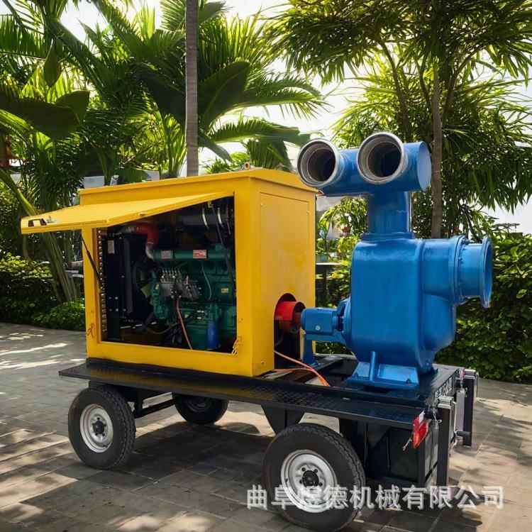 柴油机水泵机组500/1000立方移动泵车自吸泵排涝防汛市政排水泵