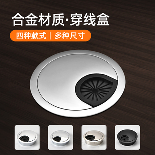 办公桌穿线孔盖板圆孔形穿线盒封口盖书桌孔洞装 电脑台式 饰盖