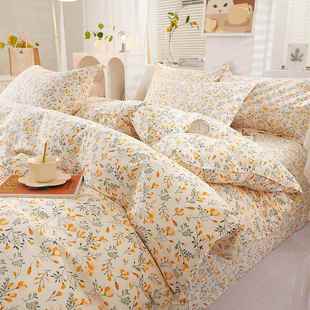 被套纯棉全棉单人150x200x230学生宿舍双人被罩单件简约清新被单