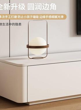 fLE卧电视T2siZB2f柜茶几代组合实小木落地现简约奶油风户型室加