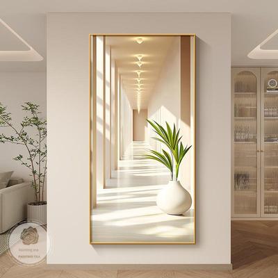 视觉空间延伸玄关装饰画入户走廊过道壁画高级感现代简约光影挂画