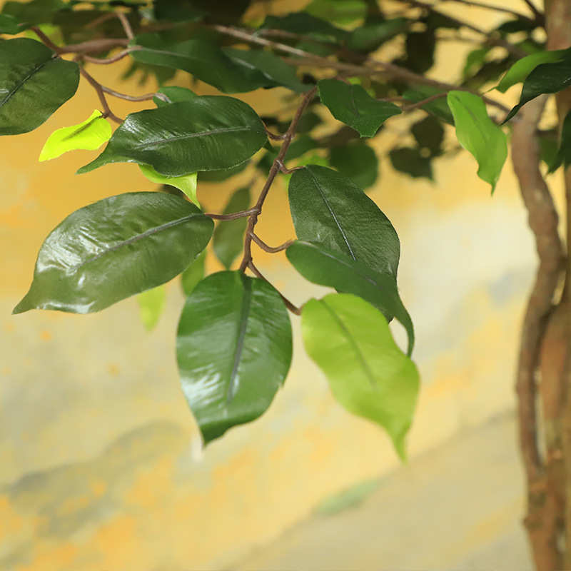 仿真榕树小型假榕树室内外假树真木杆造型树酒店家居软装人造绿植