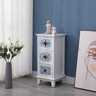 简欧整装床头柜实木加宽简约小柜子创意卧室窄柜美式30公分迷你