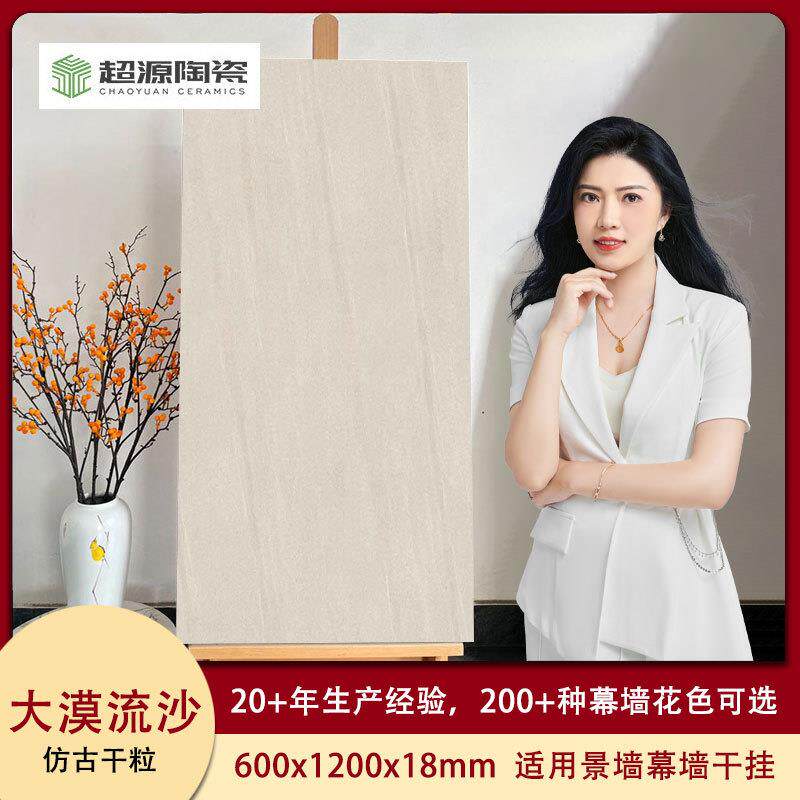 大漠流沙仿古干粒面幕墙石英砖陶瓷pc仿石砖福建地铺石600*1200