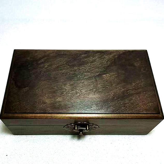 正品金丝楠阴盒木珠沉宝首饰耳钉项链饰品收藏盒古董榫卯复古纳风