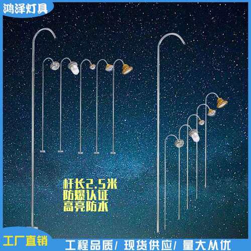 防爆led三防灯工厂车间仓库厂房防水防腐免维护2.5米立杆平台灯