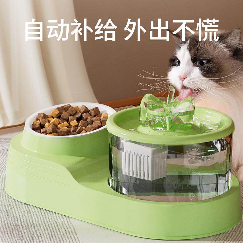猫咪饮水机自动循环活水宠物饮水过滤流动护颈喂食器源头厂家