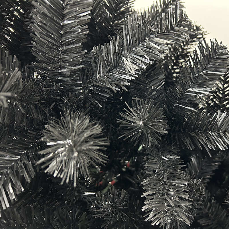 仿真pvc布置2024商场黑色落地圣诞树加密酒店弯头新款圣诞树