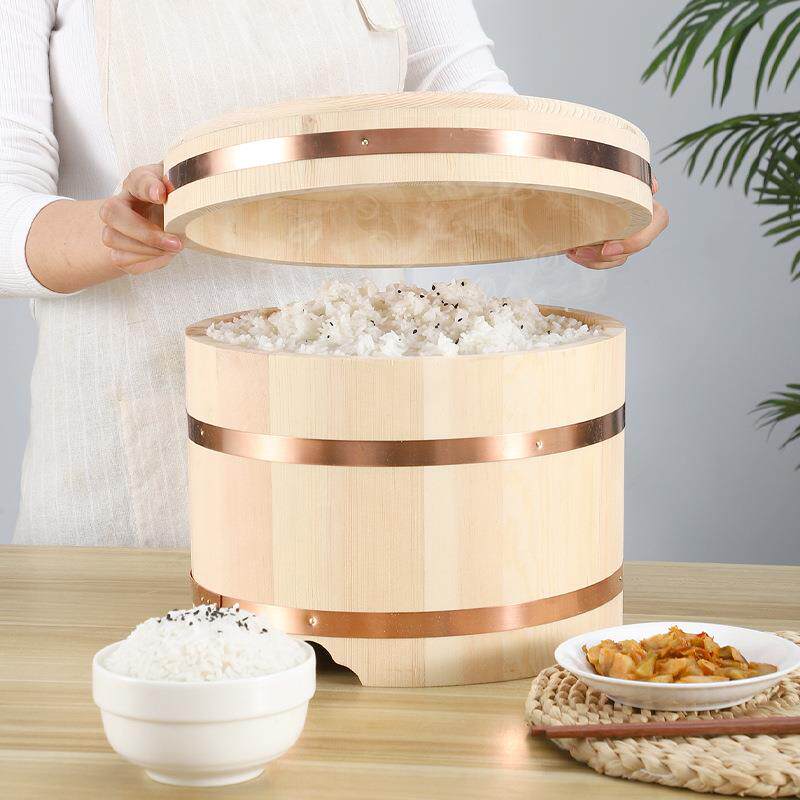 木制寿司拌饭盆日式木盆拌饭木桶餐具醋饭刺身蒸饭盆打米饭盆料理