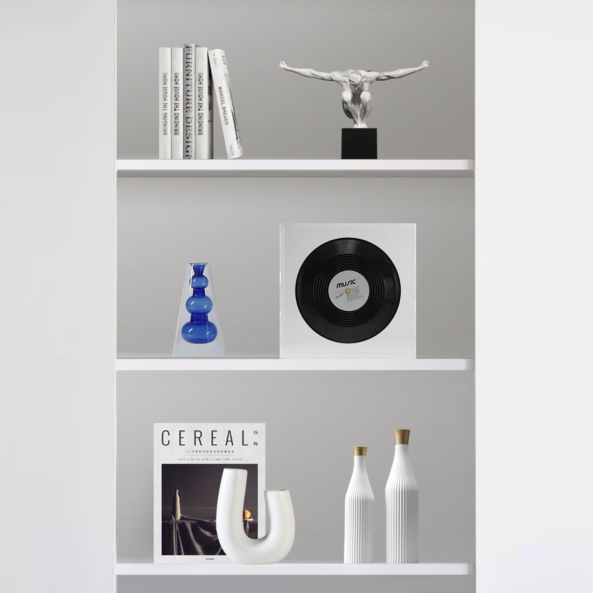 高级感小众轻奢风酒柜客厅样板房软装组合工艺品摆件装饰品摆件