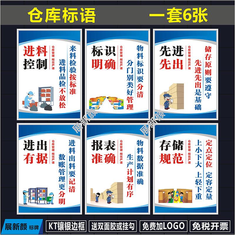 仓库标识牌工厂车间仓储管理制度牌上墙KT板展板仓库宣传标语定制