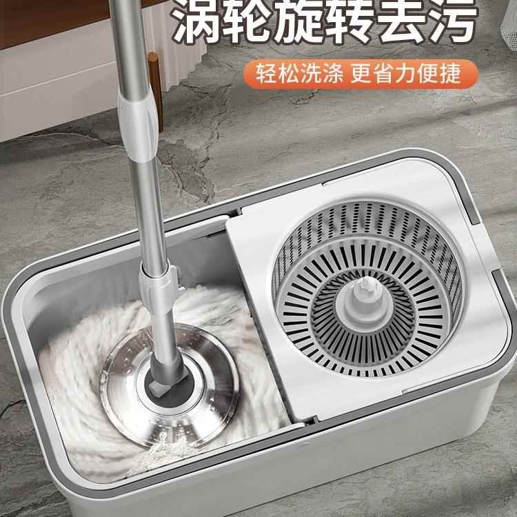 NUV旋转拖把拖地双驱一自动0脱水拖布桶干2甩25新款拖家用地拖净