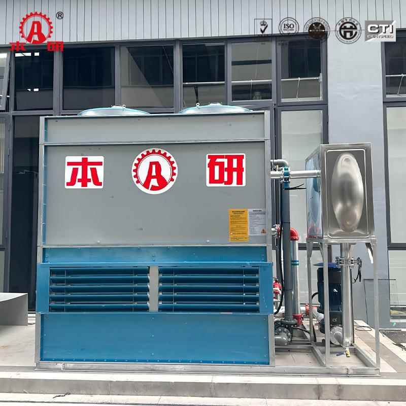 方形镀镁铝节凑AYC构锌钢横流闭式冷却塔方形冷水塔结紧节能水
