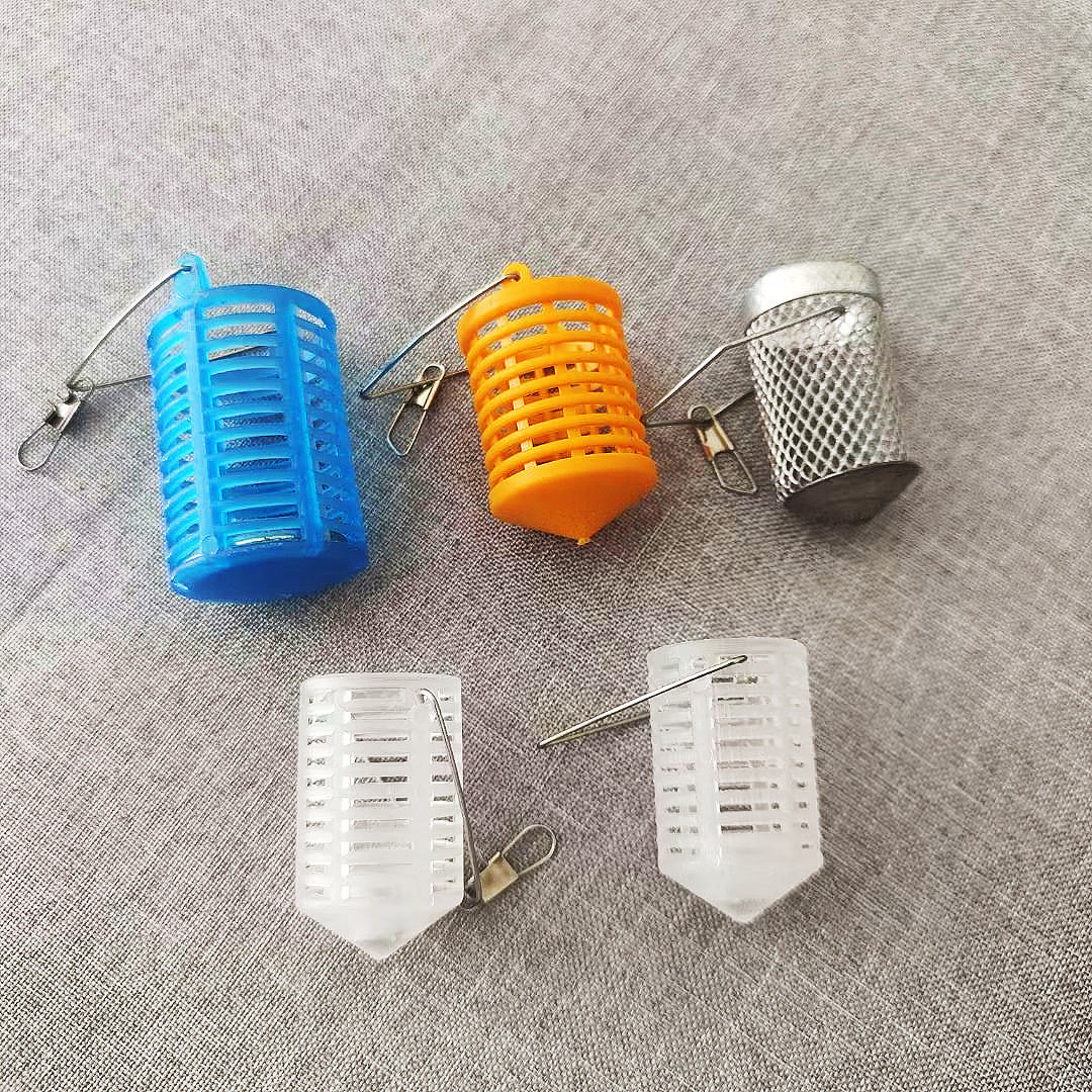 金属打窝器饵笼诱饵料笼串钩七星钩白光金钩塑料拖饵笼子篮子