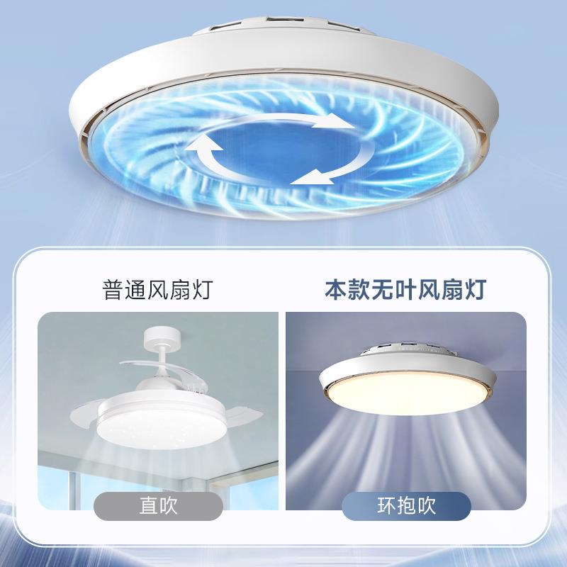 叶风无扇灯卧室主卧202电5新款隐形扇吊扇儿童房LEC间静音灯吸顶