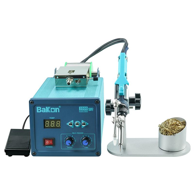 白光BK3500自动送锡焊台120W大功率高频电烙铁自动送锡机脚踩出锡