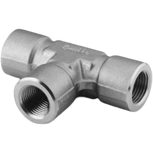 Swagelok世伟洛克SS-4-T螺纹管接三通接头， 1/4 in. NPT 内螺纹