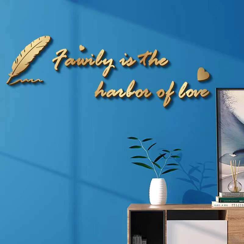 3d立体字母墙贴纸自粘卧室主卧床头客厅房间布置电视背景墙面装饰