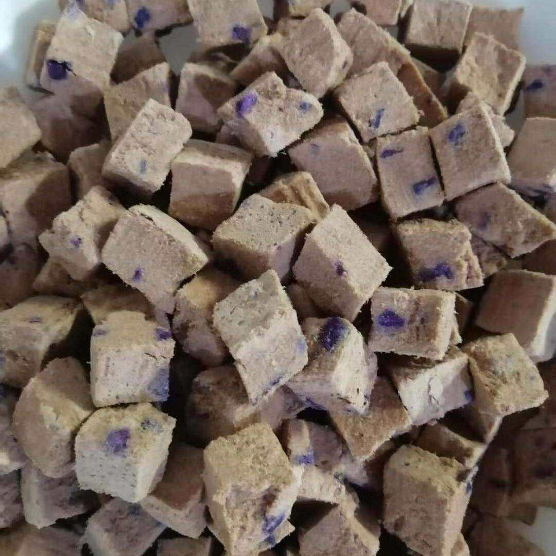 厂家 犬猫食品通用成犬成猫 蔬菜牛肉粒冻干紫薯牛肉粒500g袋