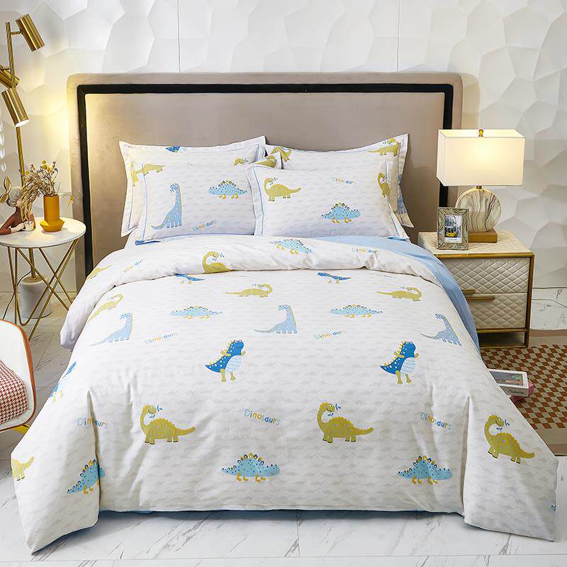 高档北欧裸睡全棉四件套纯棉床单大被套双人加2.2简m男士风约床上