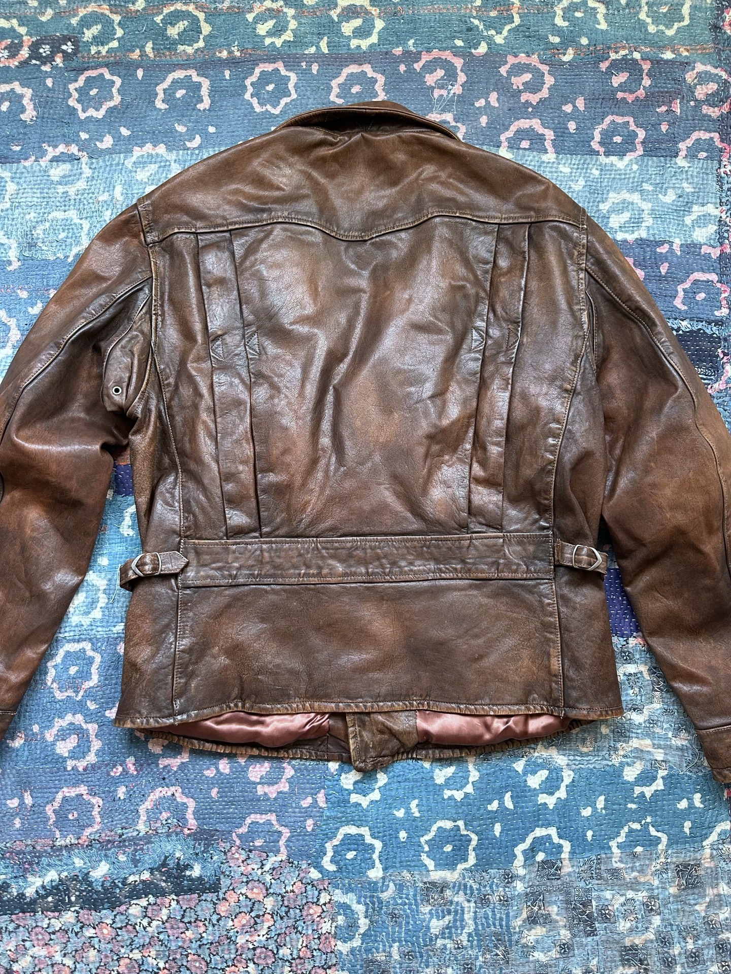 Polo Ralph Lauren Brown Leather Moto Jacket — front
