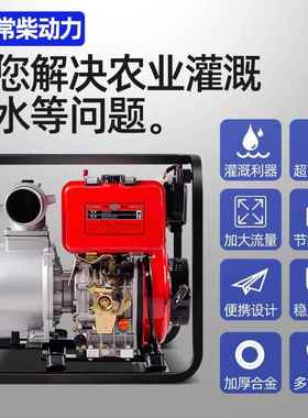 P1NPCE柴油机抽扬水泵29/3/压4/6寸家/农用灌溉铸铁高高程污水抽