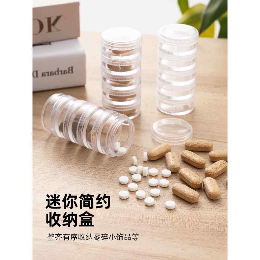 分装药盒便携食品级密封防潮一周小号收纳药片胶囊迷你分类分药盒
