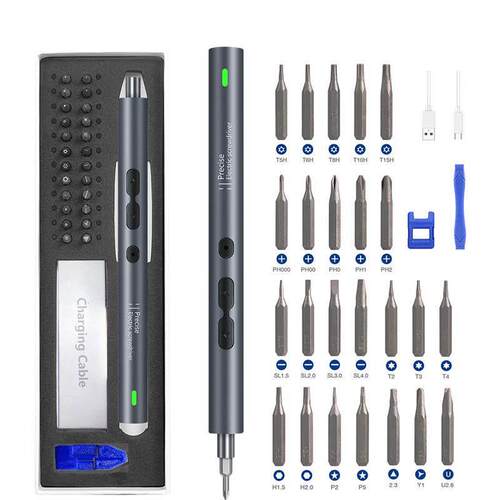 Precision Electric Screwdriver 24 Pcs S2 Alloy Steel Bit Scr
