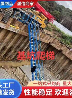 供应地基坑梯爬基直梯建筑工工人SNP上下安全钢梯坑厂家