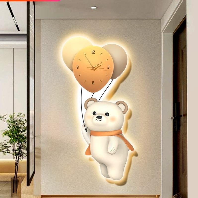 现代简约玄关装饰画卡通创意走廊过道挂画LED高档客厅卧室壁画灯