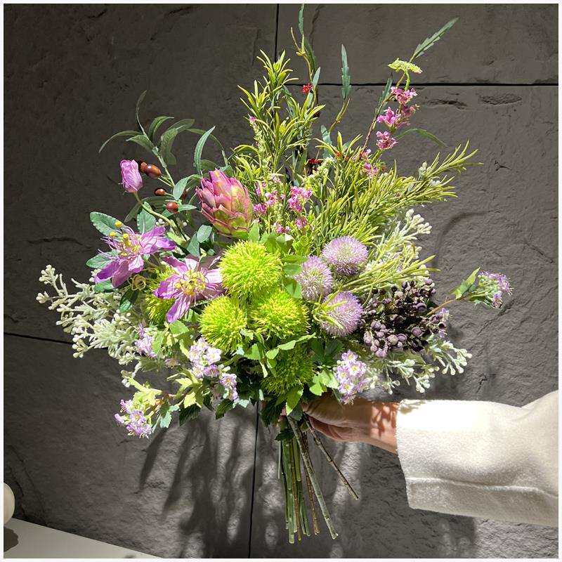 轻奢高端仿真花束假花高级感自然风手捧花客厅干花装饰摆件餐桌花