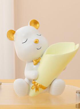 创意暴力熊小摆件家居客厅电视柜酒柜玄关乔迁新居搬新家装饰品