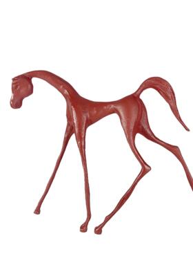 新中式欧式简约几何镂空意境骏马摆件样板房售楼处软装饰品摆设