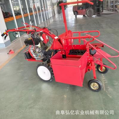 新型HCH玉收米收获机苞米力扒皮秆粉碎12马柴秸油电启动自走式棒