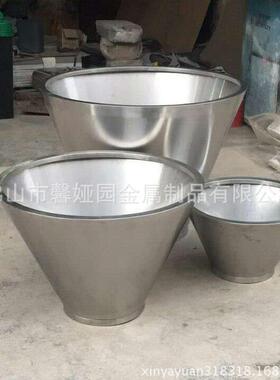 落地式欧式不锈钢花盆花箱大型圆形树池烤漆成品移动金属花器