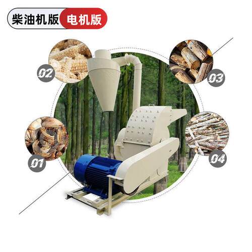 椰子壳玉米芯花生壳粉碎机锯末粉碎机板材边角料锯末机竹子碎竹机