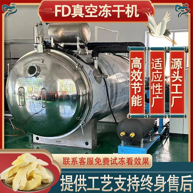 小大型10平草莓榴莲真空冻干机 儿童磨牙棒米饼低温干燥冻干设备