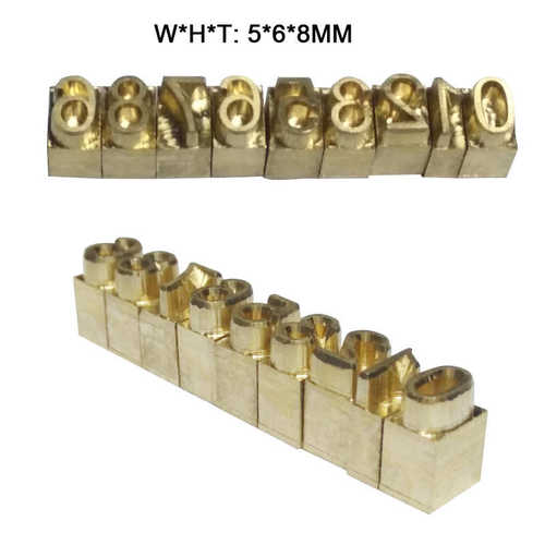 铜活字 烫印机打字头 铜槽 字槽 烫印模具 A-Z 0-9 5*6*8mm烫金机