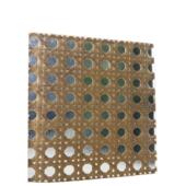 修屏风隔断柜门用 饰装 热卖 阻燃仿潮有机树脂竹编板仿藤色藤编板装