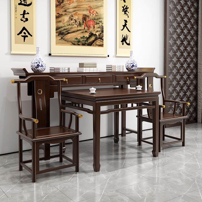 农村中堂六件套实木新中式八仙桌简约条案供奉桌佛台家用条几花架,住宅家具,供桌,淘宝优惠券,粉丝福利购,淘宝优惠卷