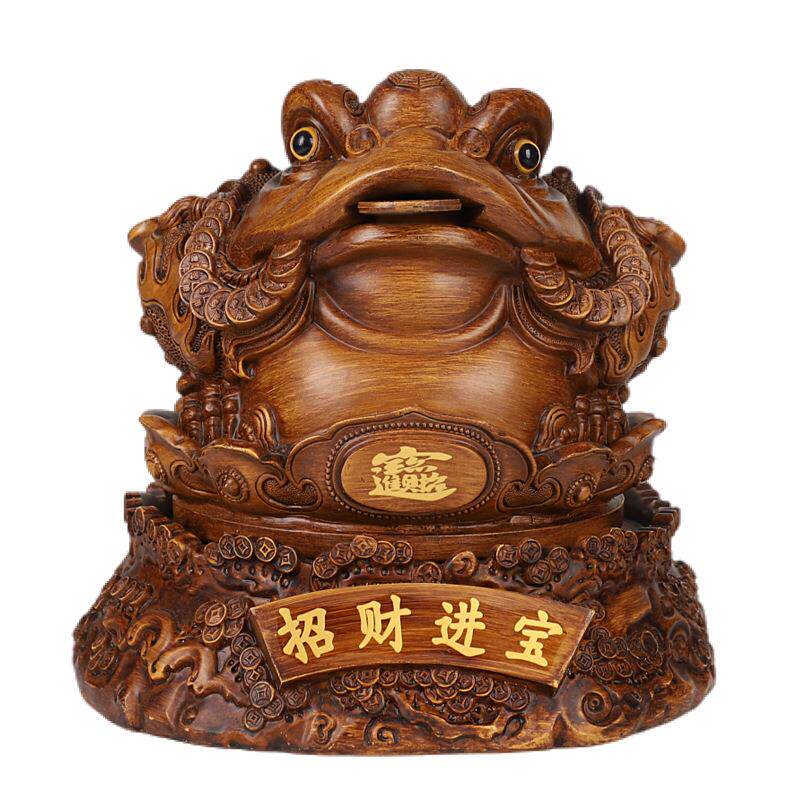 招财金蟾摆件大号三足蟾蜍开业礼品金蝉店铺办公室收银台装饰品