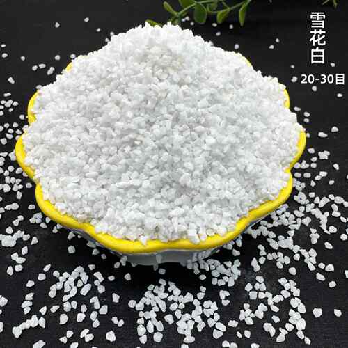 雪白花石英砂沙池尔840高夫球场草坪填充白沙子酒店灭烟沙沙画肌
