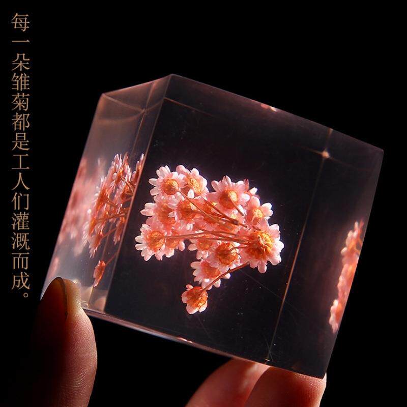 七夕节玫瑰礼物仿真花蓝色妖姬树脂工艺品摆件水晶浪漫鲜花花束