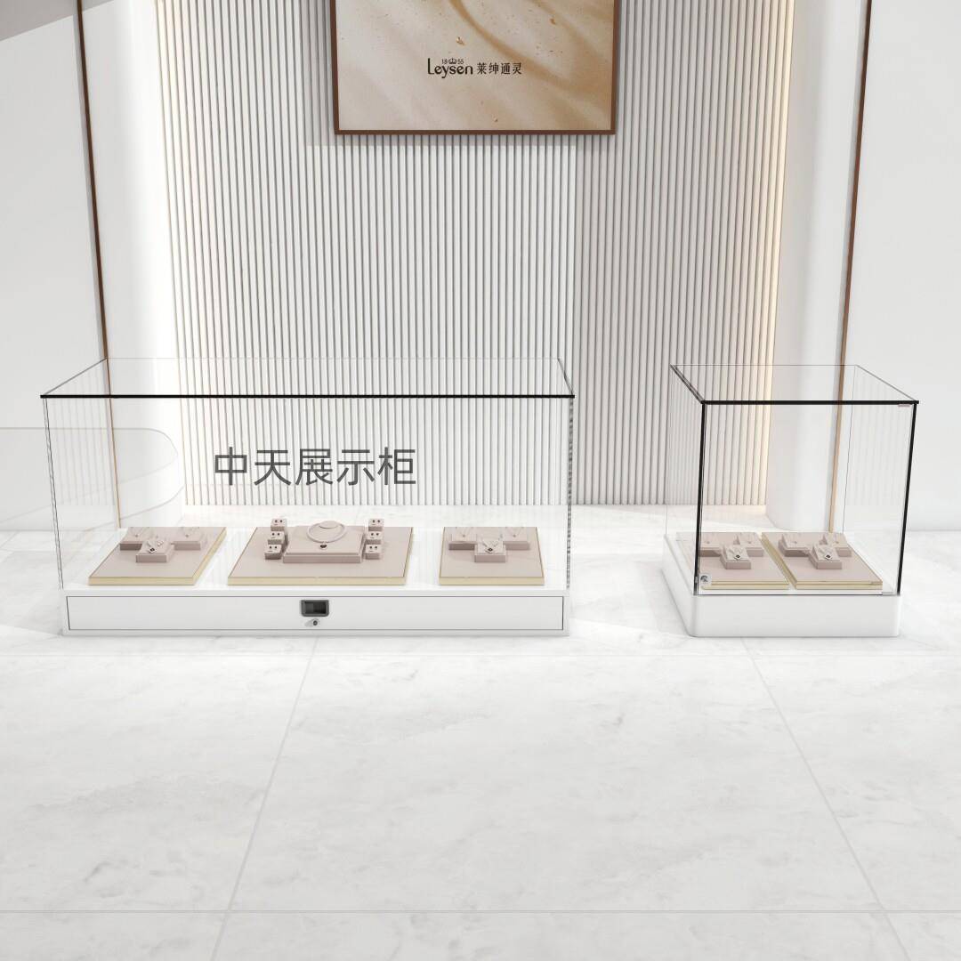 定制桌面饰品展示柜带锁玉器珠宝手机眼镜店玻璃展示柜博物馆展柜