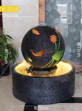 高档流水泉景鱼缸风水球酒店大堂花喷园水装水饰幕墙景观摆件开业