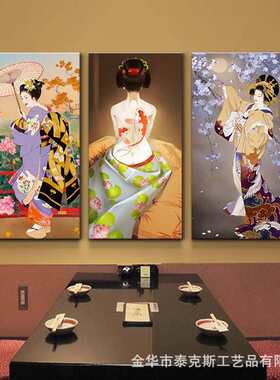 民浮世绘挂画唐宫画挂画批发仕女图寿司宿壁画日式装饰画装饰餐厅