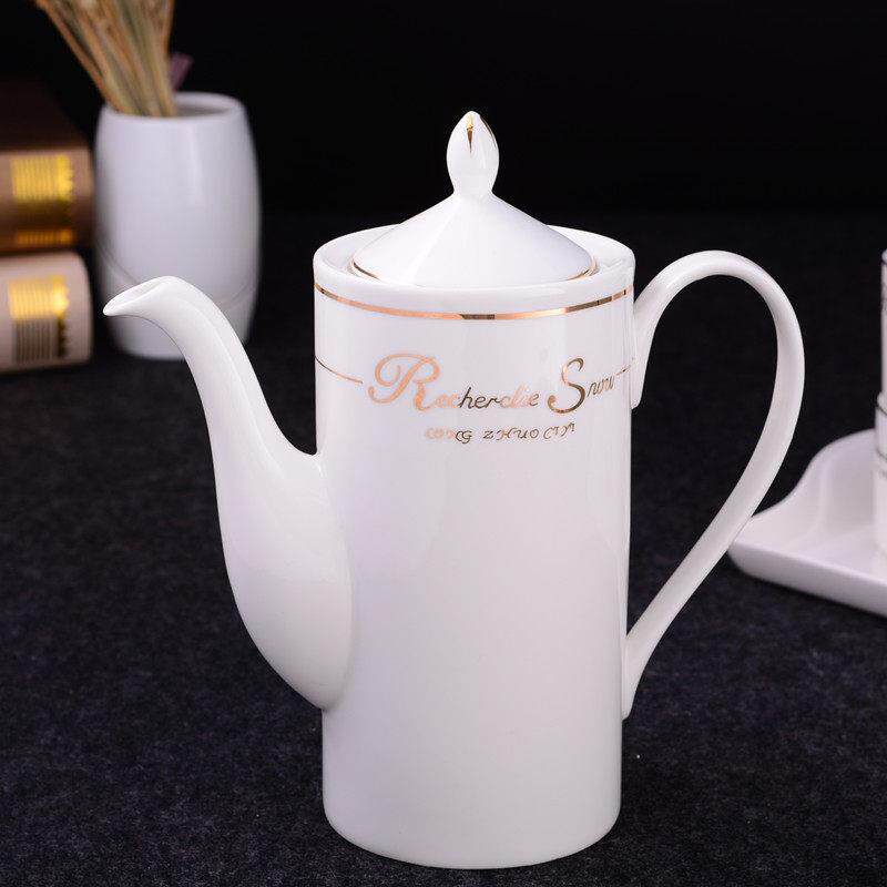 包邮 陶瓷咖啡壶 家用咖啡壶套装 凉水杯冷水壶 大奶壶 欧式茶壶